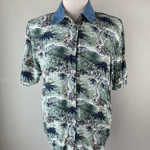 Capacity Palm Tree Shirt & Matching Shorts EUC - Picture 1 of 11